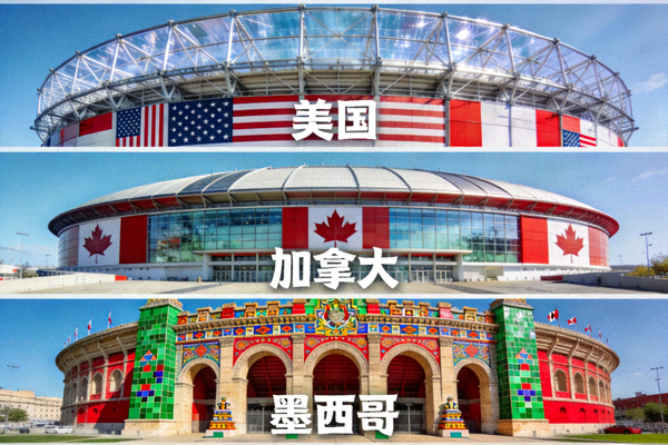 2026世界杯三大联合主办国美国、加拿大、墨西哥的体育场外观合集